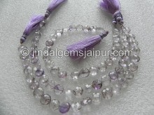 Moss Amethyst Faceted Coin Shape Beads